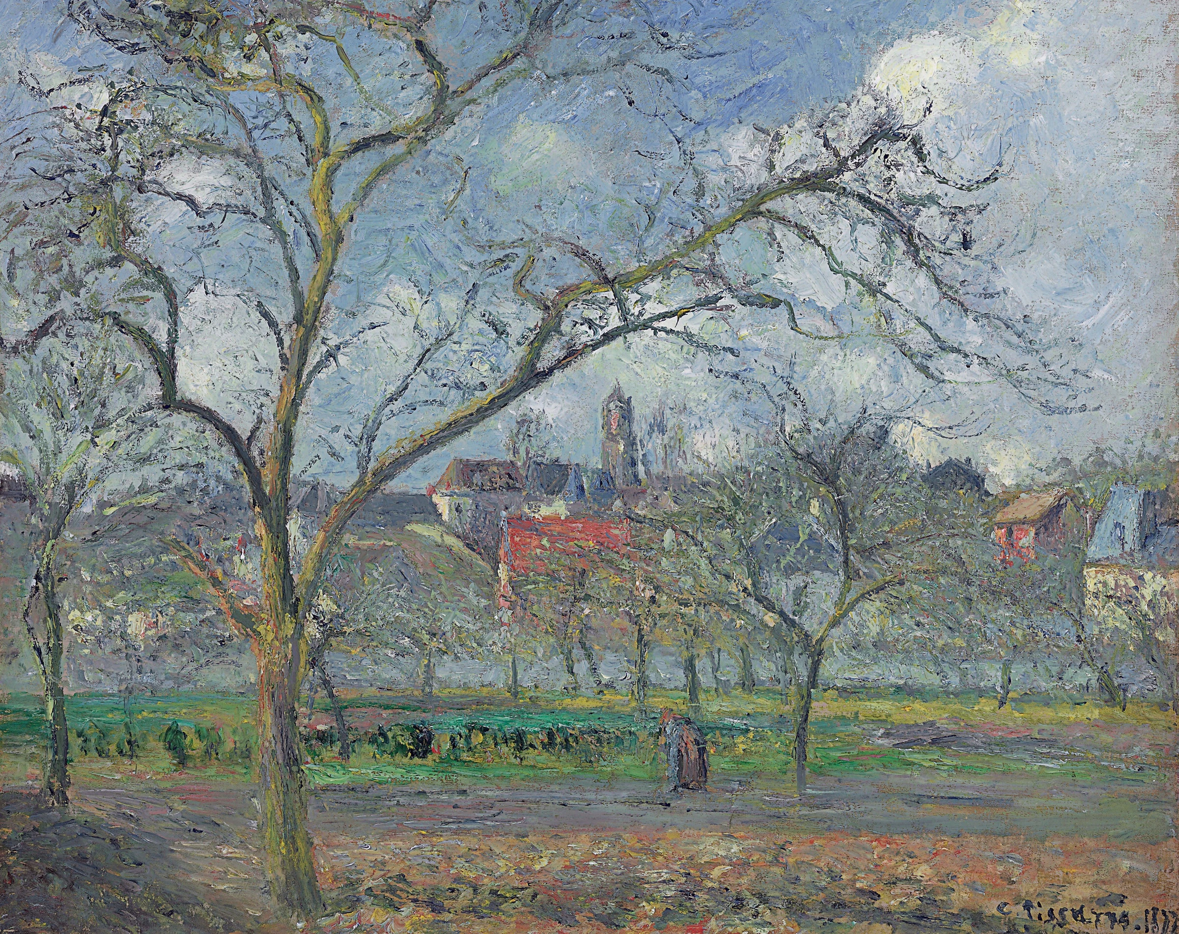 Orchard of Saint Ouen l Aumone in Winter, Pontoise, 1877