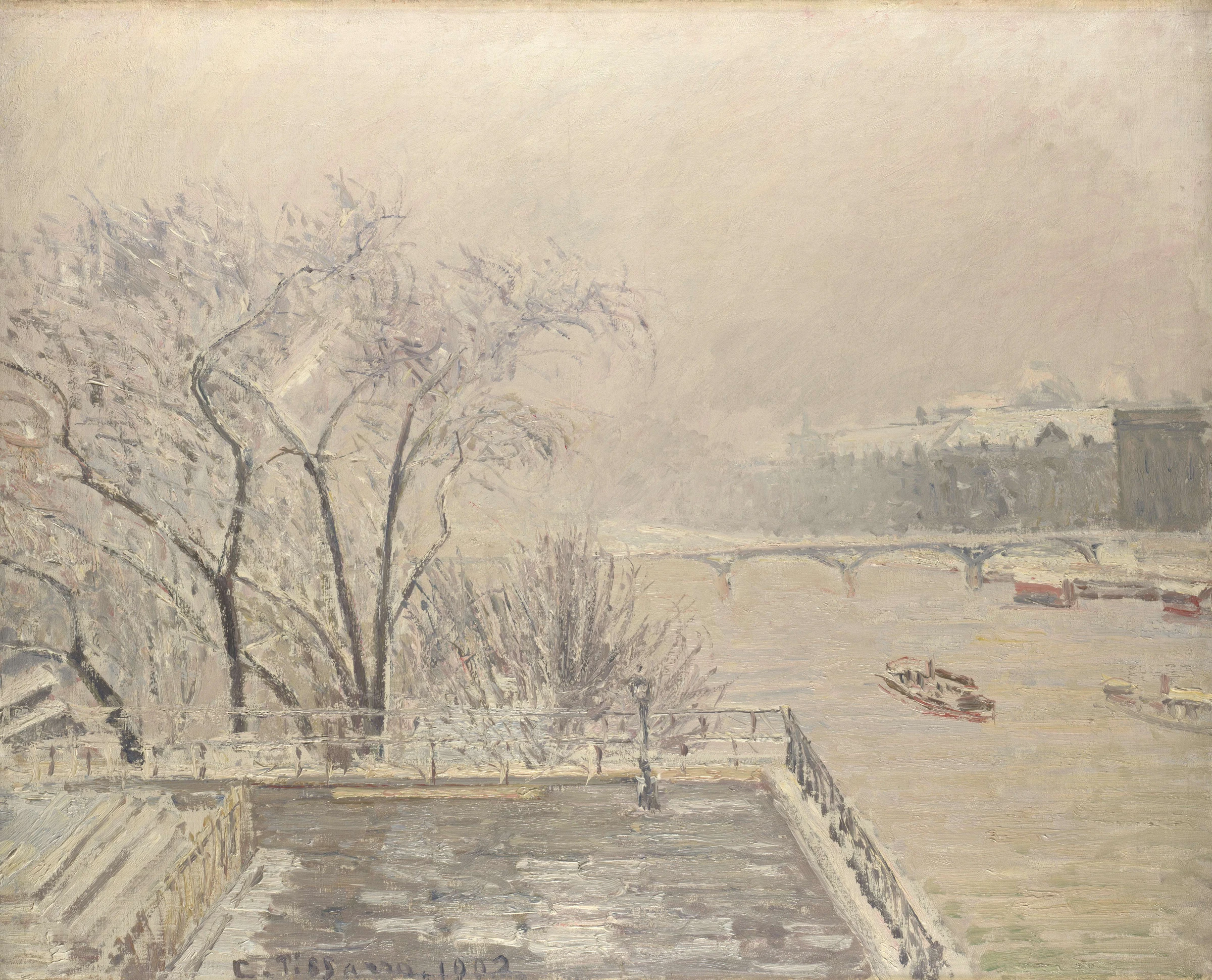 The Louvre under Snow, 1902