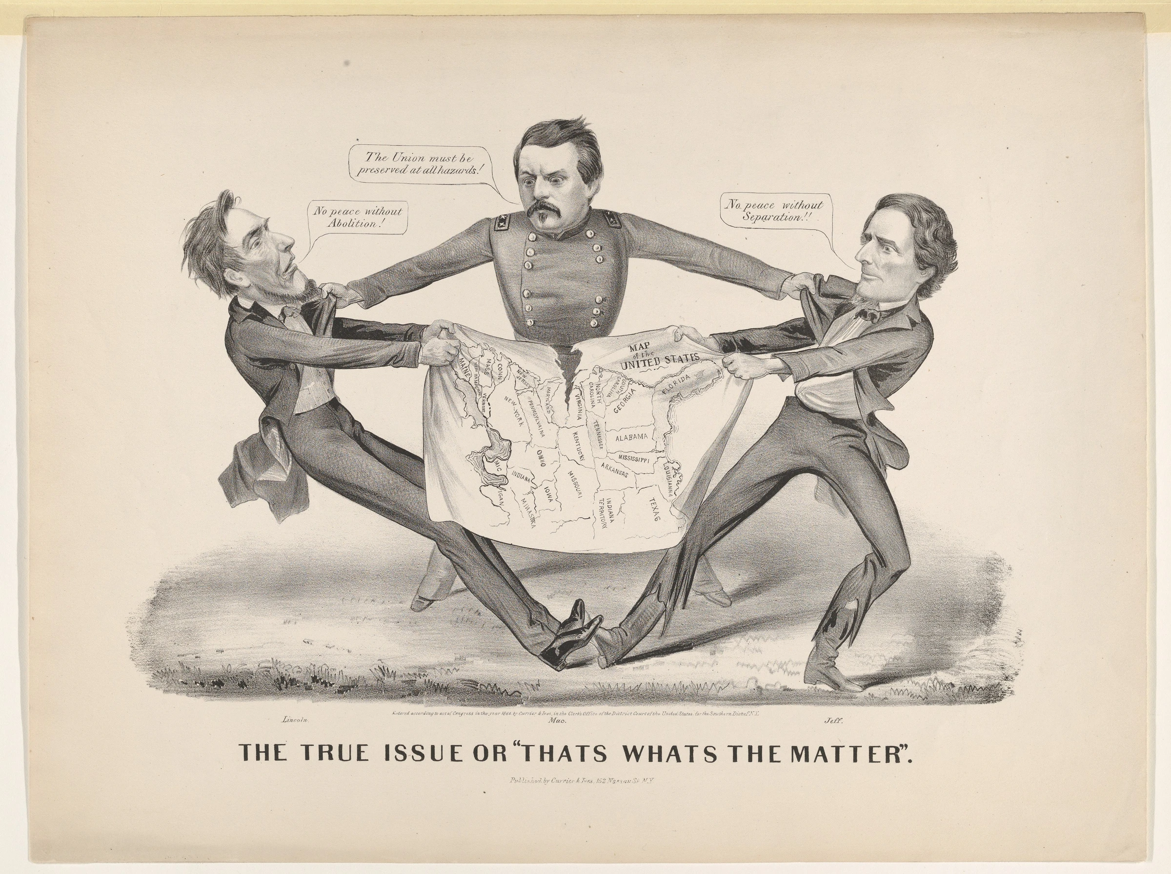 The True Issue or "Thats Whats the Matter" by Currier & Ives