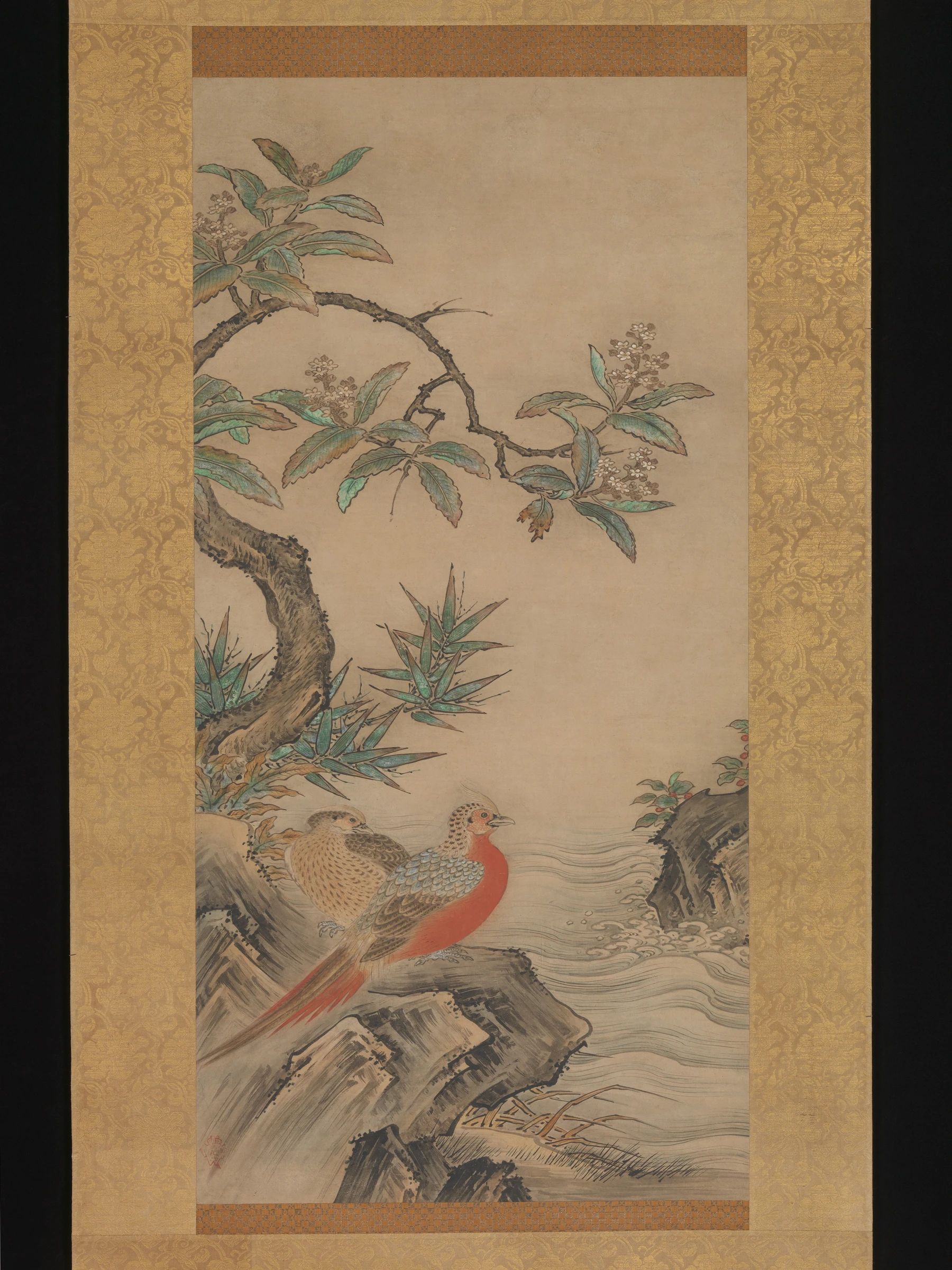 Pheasants among Trees: Flowers of the Four Seasons by Kano Shōei
