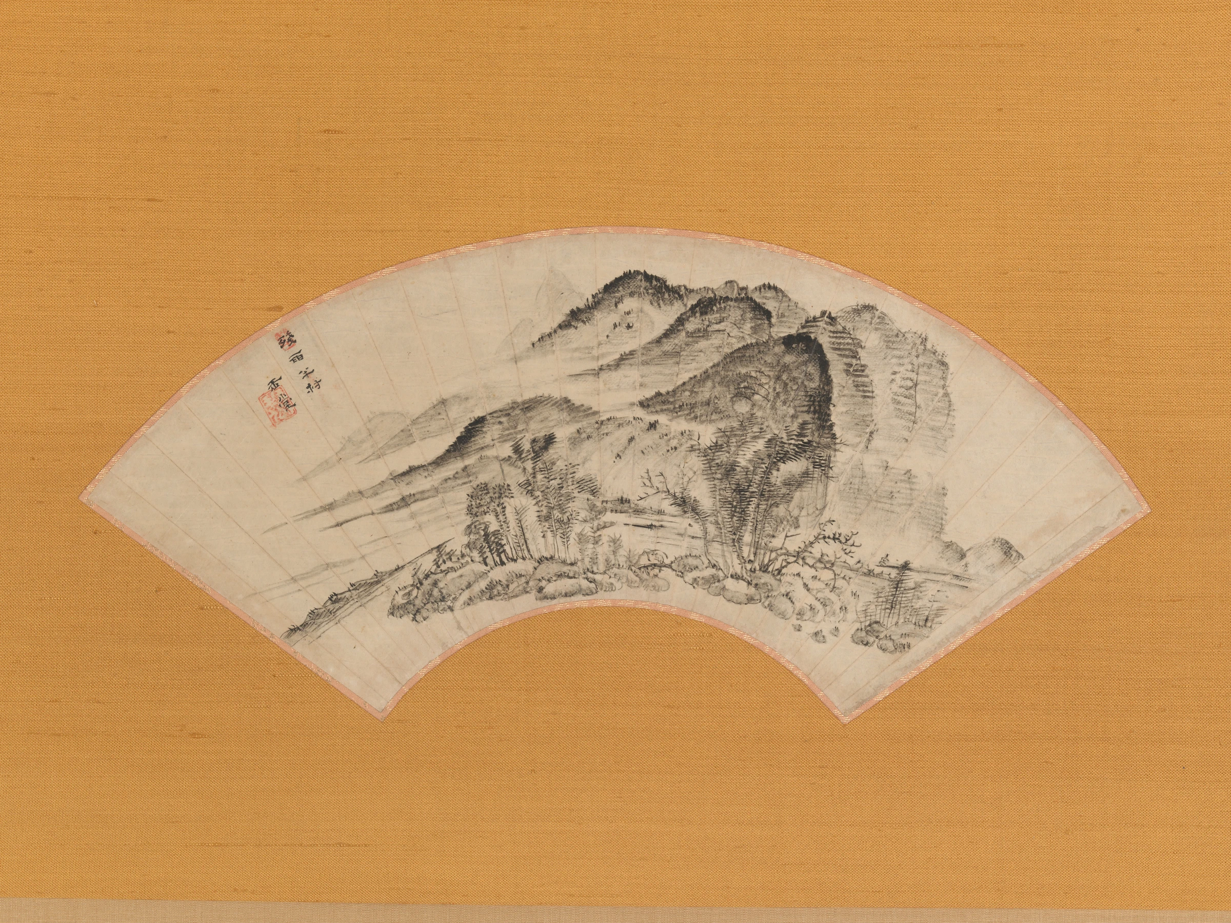 Lingering Rain over Half the Village by Urakami (Uragami) Gyokudō