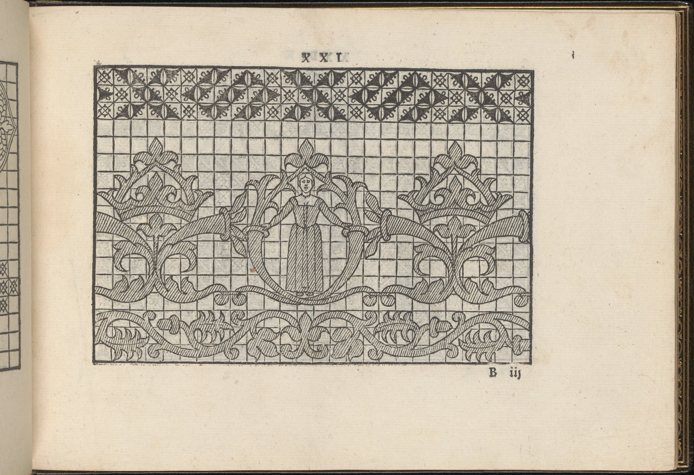 La Vera Perfettione del Disegno di varie sorti di recami, page 11 (recto) by Giovanni Ostaus