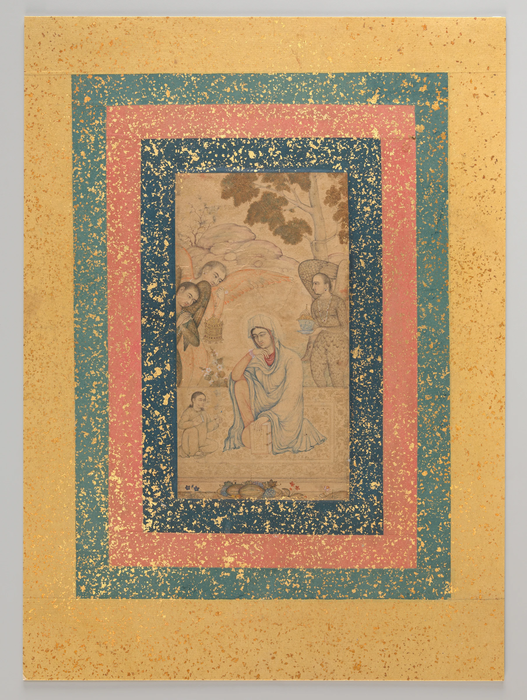 The Virgin and Child Attended by Angels by Manohar