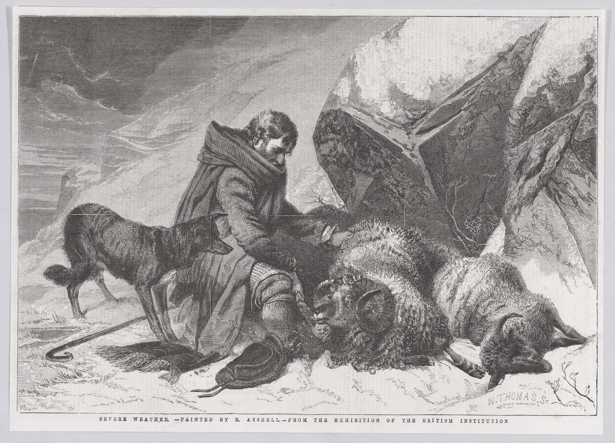 Severe Weather, from "Illustrated London News" by William Luson Thomas