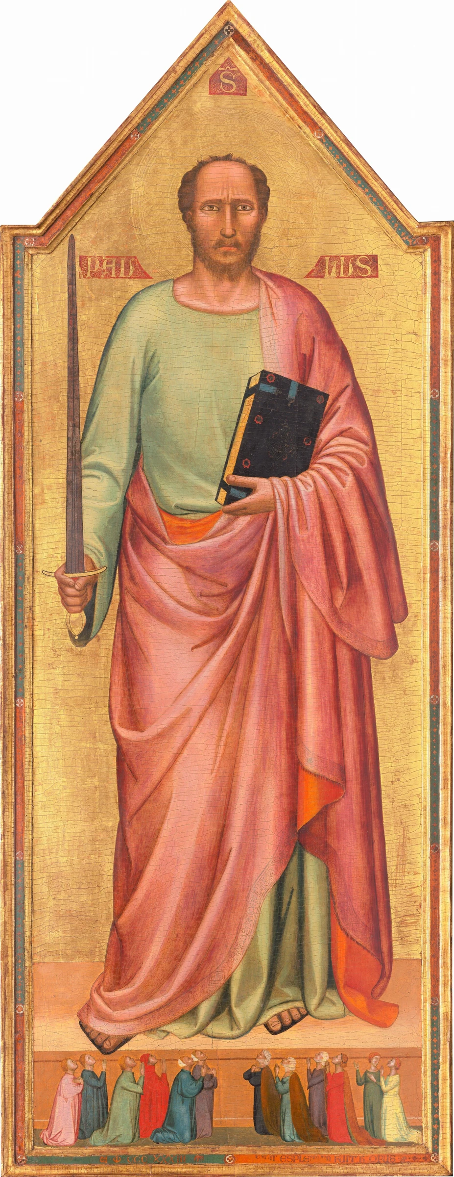 Saint Paul and a Group of Worshippers by Bernardo Daddi
