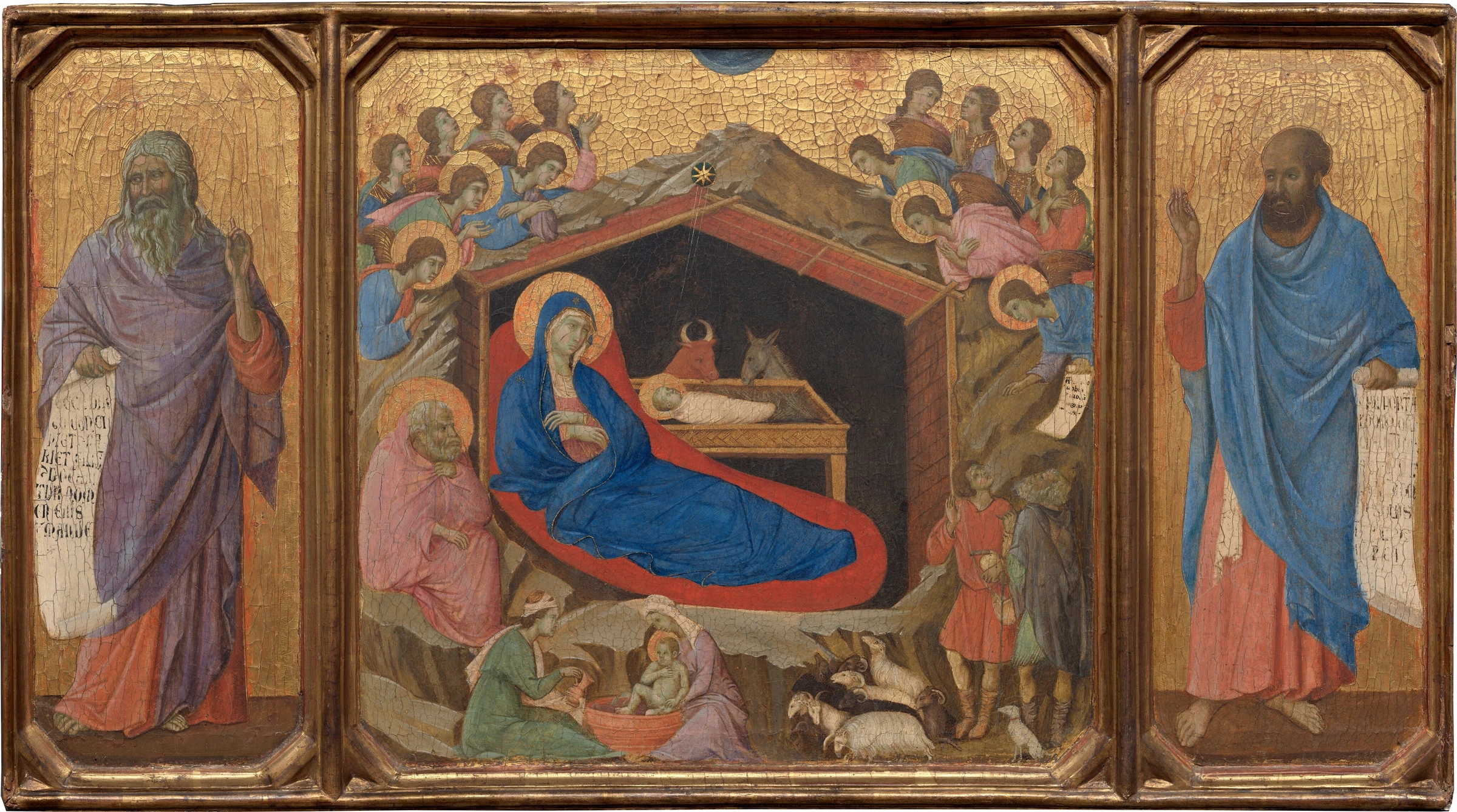 The Nativity with the Prophets Isaiah and Ezekiel by Duccio di Buoninsegna