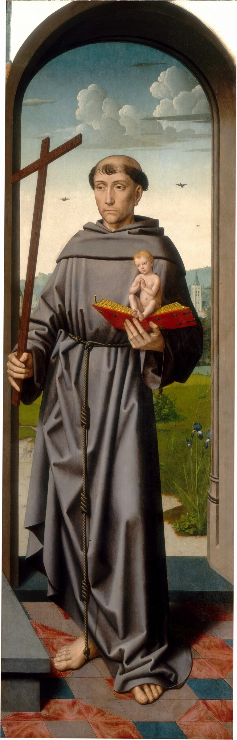 The Saint Anne Altarpiece: Saint Anthony of Padua [right panel] by Gerard David and Workshop