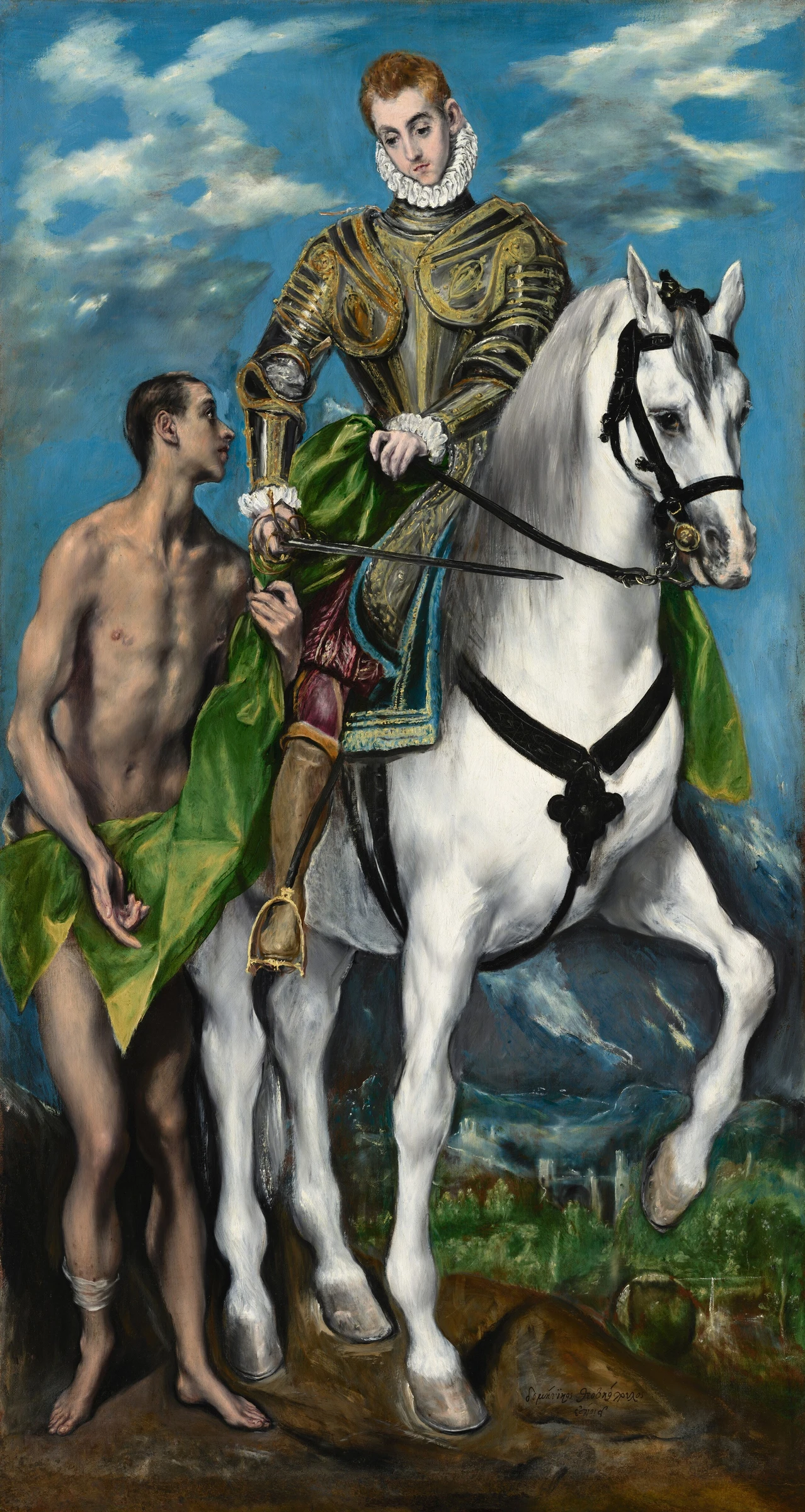 Saint Martin and the Beggar by El Greco (Domenikos Theotokopoulos)