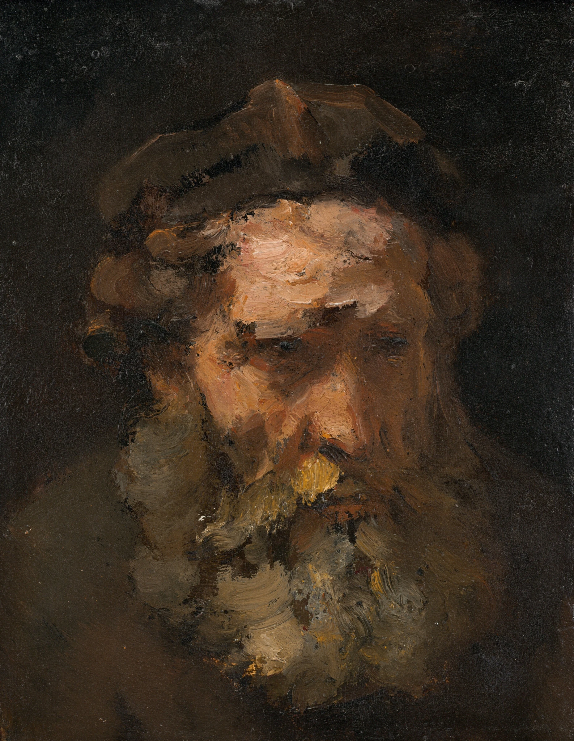 Head of Saint Matthew by Rembrandt Workshop