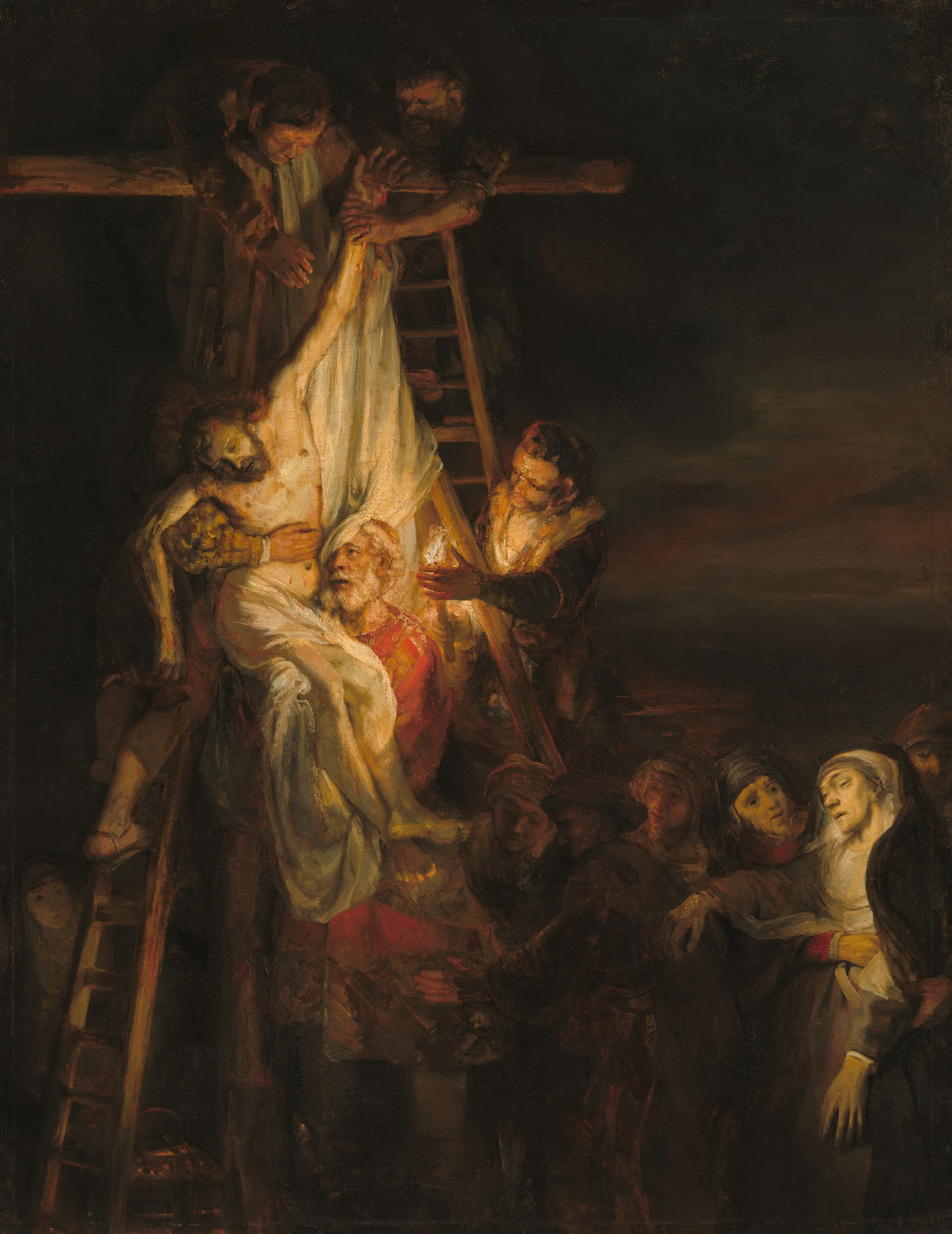 The Descent from the Cross by Rembrandt Workshop (Probably Constantijn van Renesse)