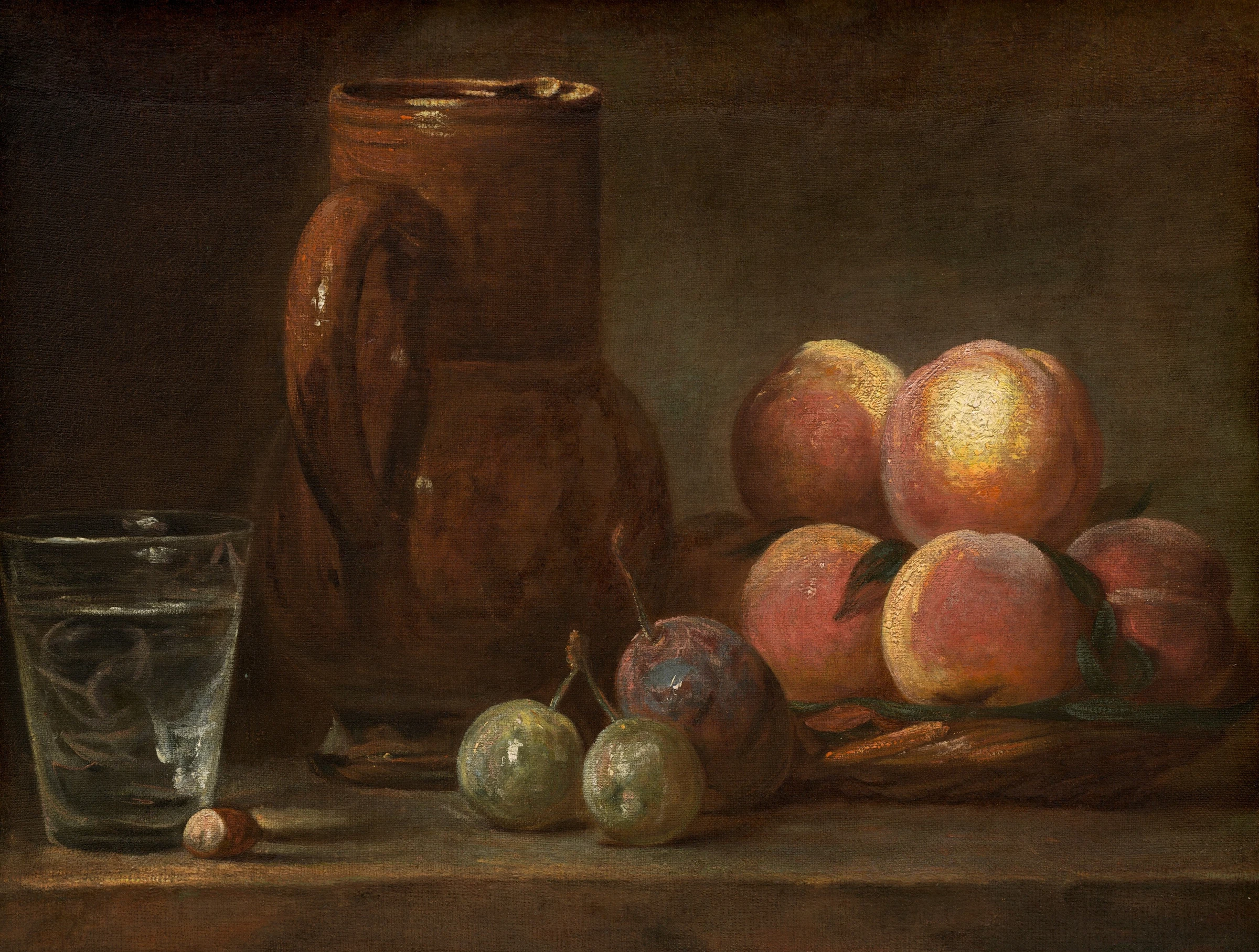 Fruit, Jug, and a Glass by Jean Siméon Chardin