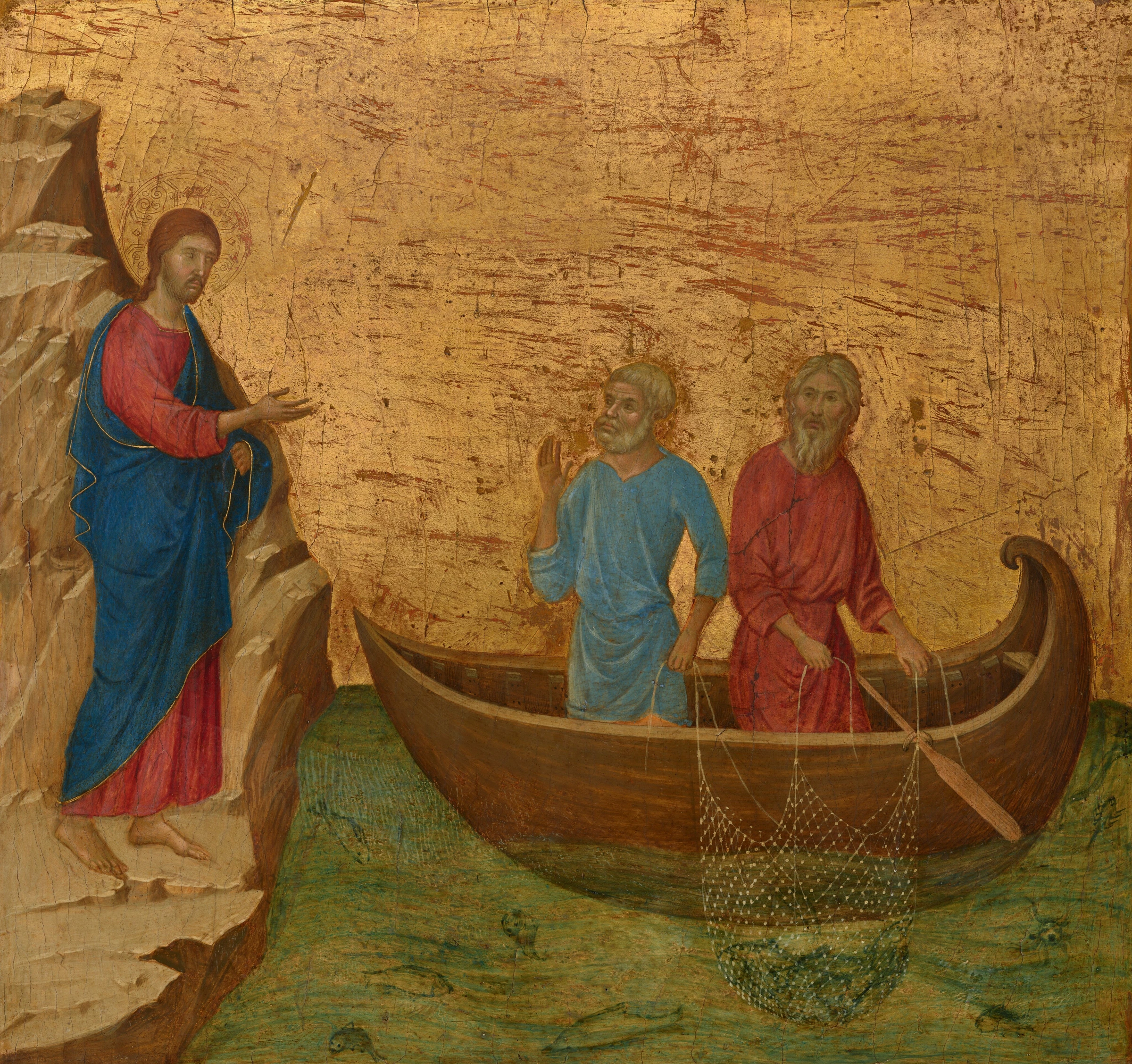 The Calling of the Apostles Peter and Andrew by Duccio di Buoninsegna