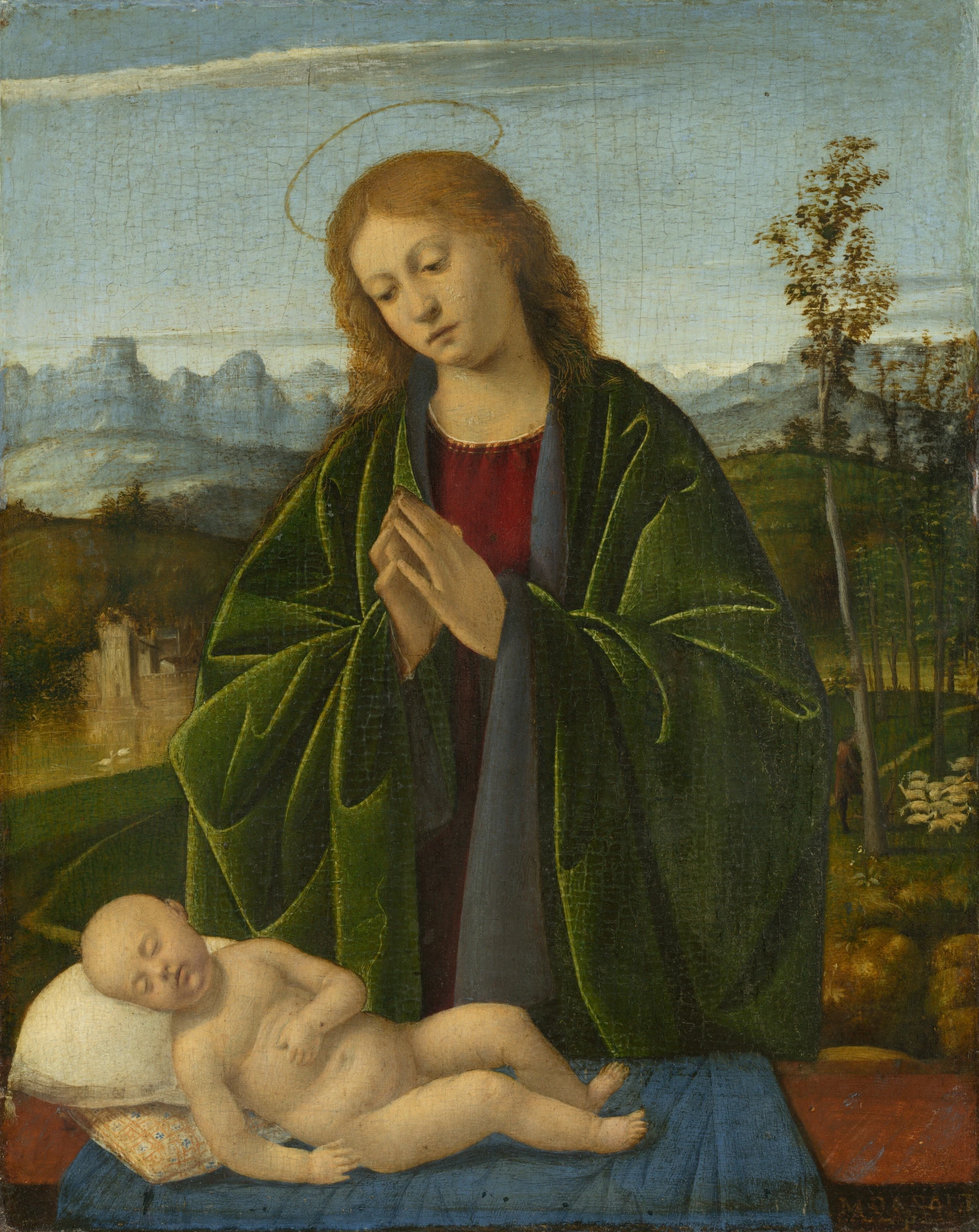 Madonna Adoring the Child by Marco Basaiti