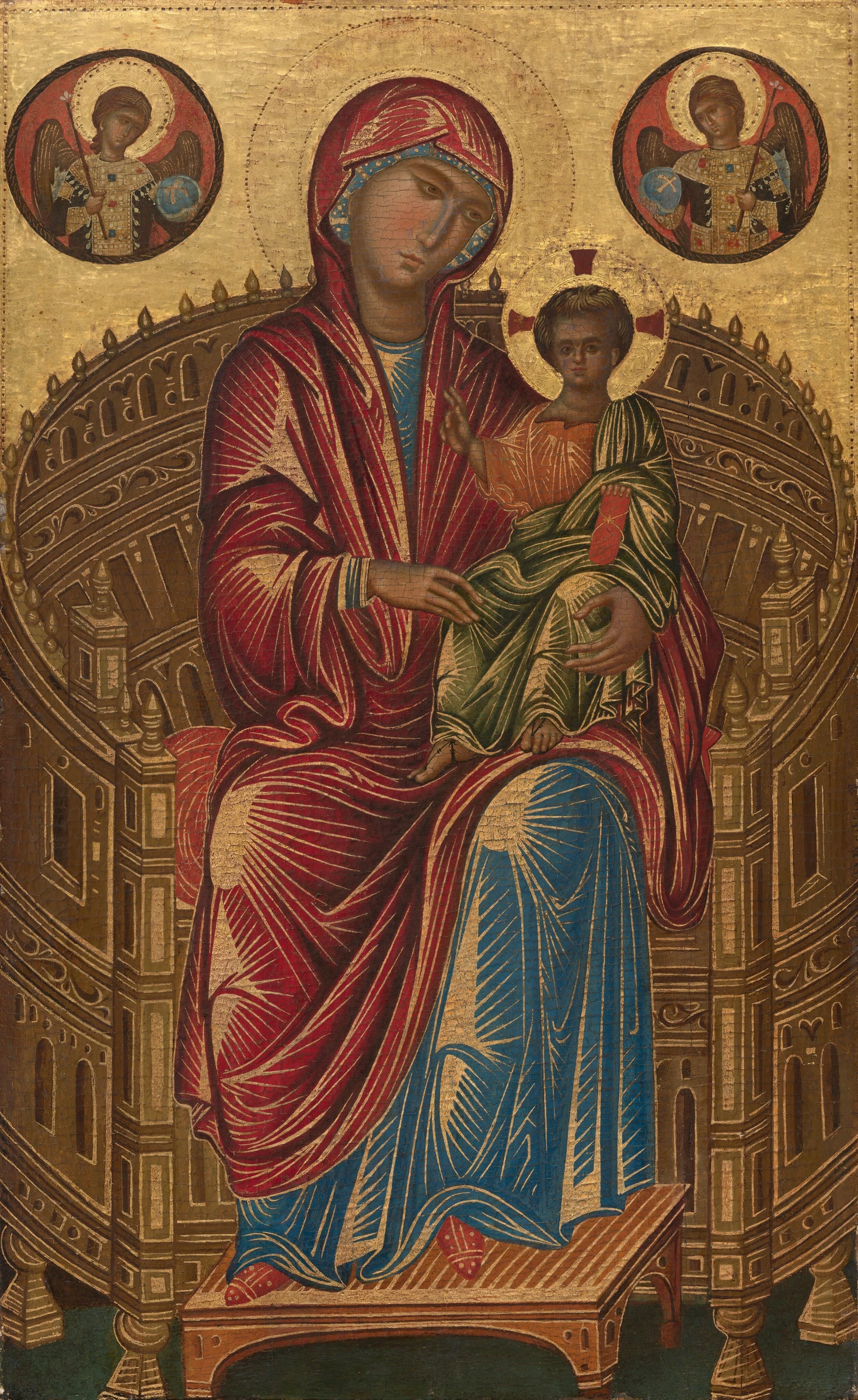 Madonna and Child on a Curved Throne by Byzantine 13th Century (possibly from Constantinople)