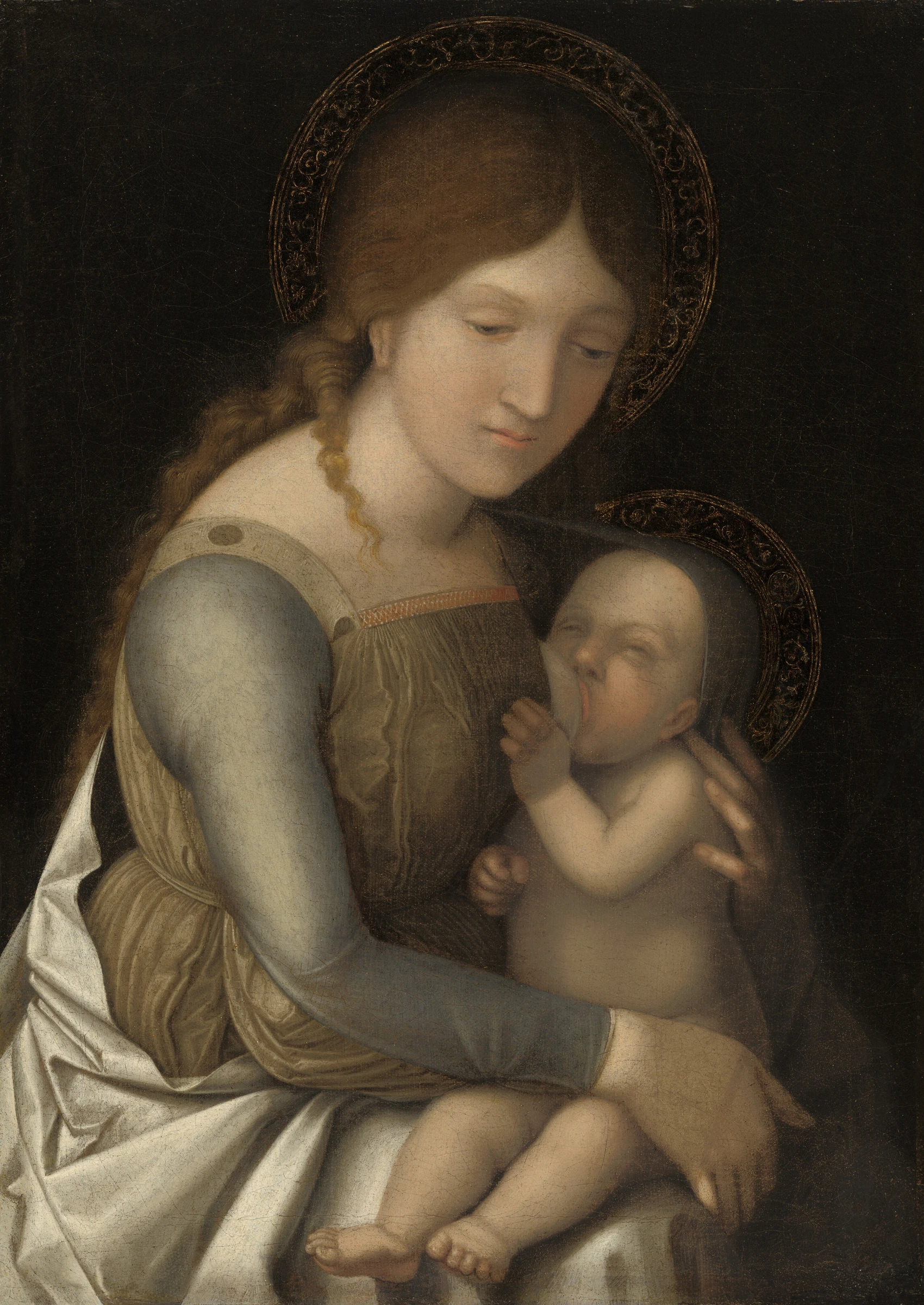 Madonna and Child by Circle of Andrea Mantegna (Possibly Correggio)