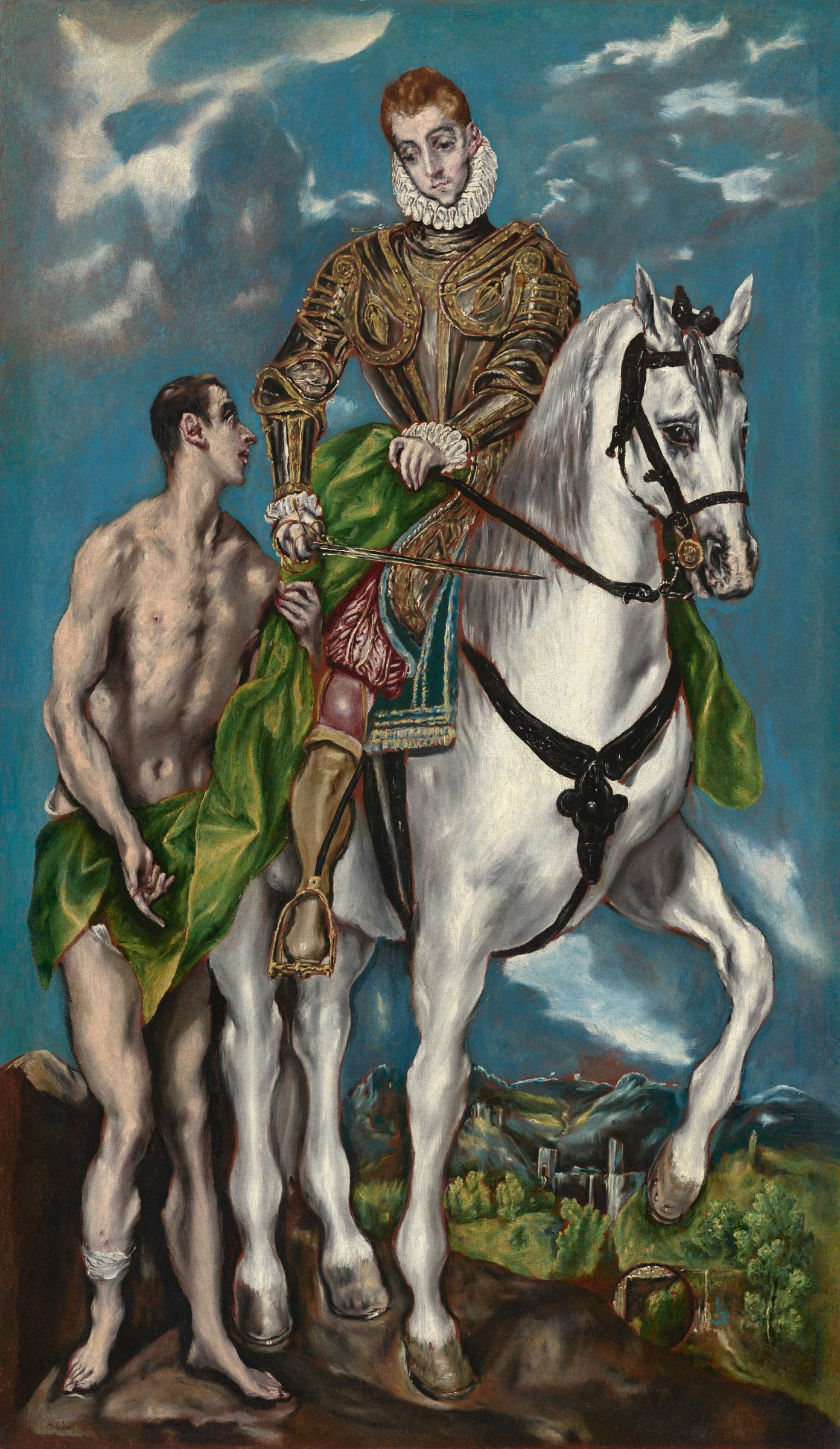 Saint Martin and the Beggar by Workshop of El Greco (Domenikos Theotokopoulos)